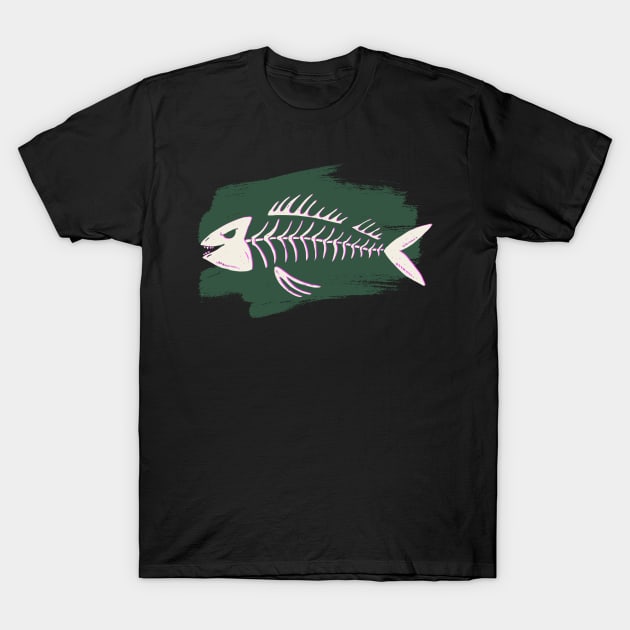 fish skeleton T-Shirt by madeinchorley